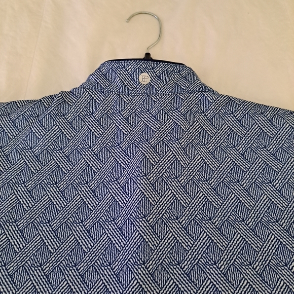 EP New York UPF+50 Sleeveless Blue Geometric 1/4 Zip Golf Dress Sz L EUC - Picture 11 of 11